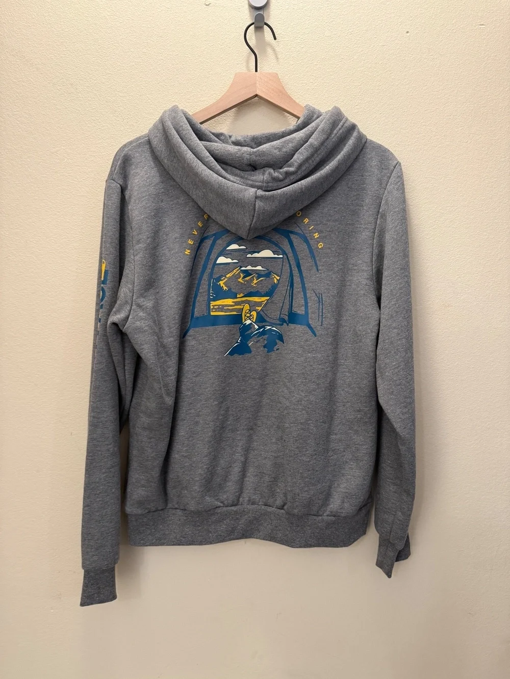 The North Face Mid Grey Hoodie with Graphic Print, Size M